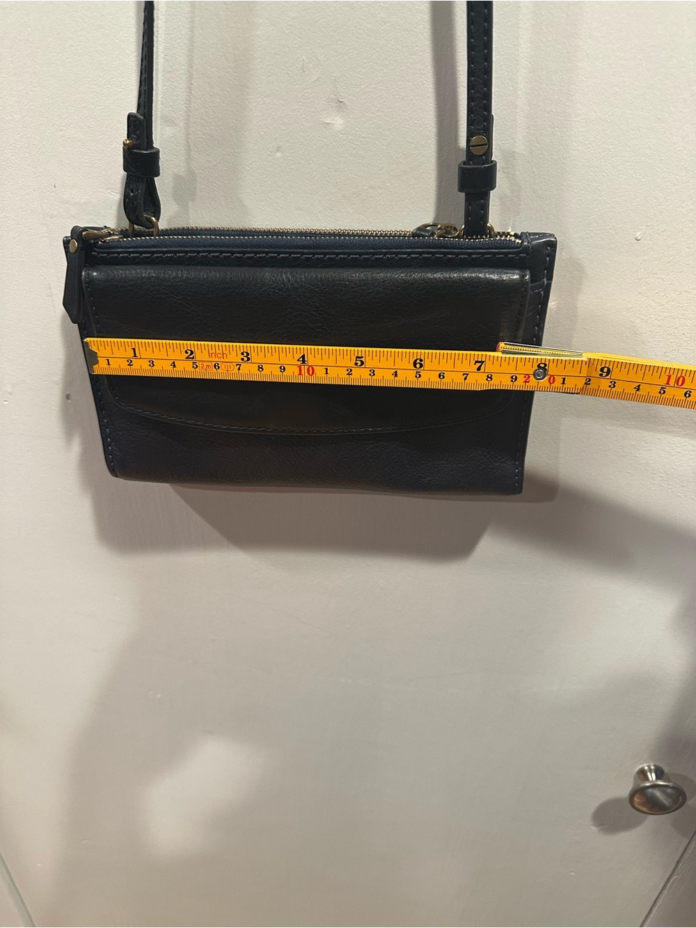 Fossil Black Leather Crossbody Wallet Bag - Picture 9 of 10